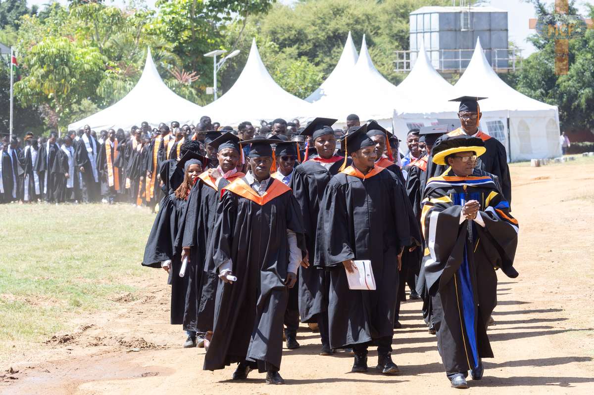 Graduands processing at the 13th Mully College graduation ceremony in 2025