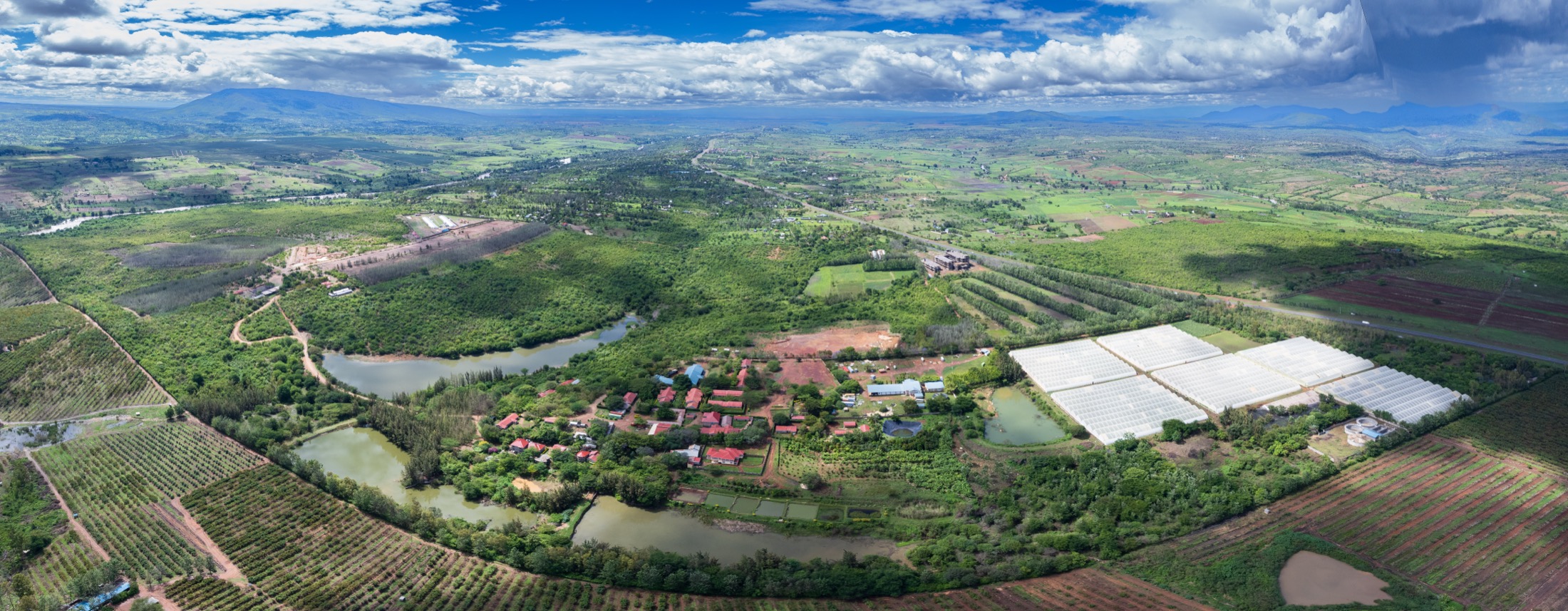 Aerial view of the Mully College campus at Yatta
